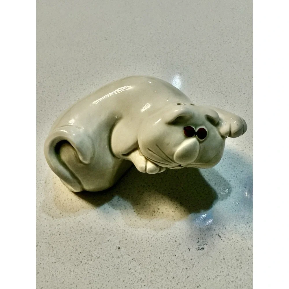 Vtg Fitz And Floyd Cat Nap Salt Pepper Shakers Sleeping‎ Kittens Ceramic